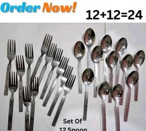 🚫Forks and Spoons Set of 24 Stainless Steel