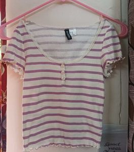 Striped Ribbed Top