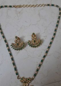 Green Golden Necklace Set