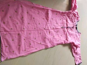 Best Daily wear cotton Pink Kurti