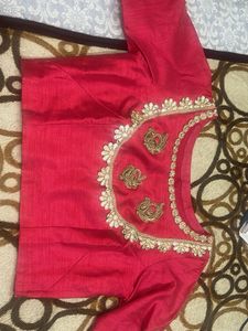 dark pink patchwork Blouse