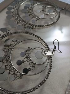 Statement  Oxidised Hoop Earrings