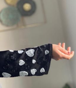 Elegant Stone worked Black Abaya