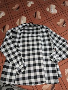 Black &amp; White Checkered Shirt