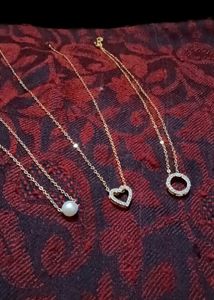 Elegant Gold-Tone Necklaces with Pearl & Crystals