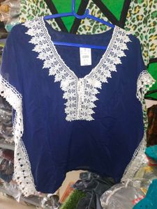 Blue Lace Top