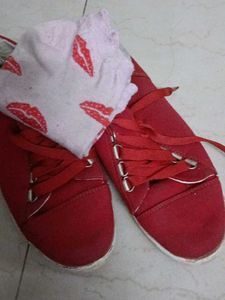RED BRANDED SHOES