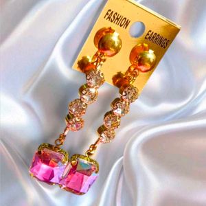 Combo Of Rose Gold Diamond Rainbow Shine Earings