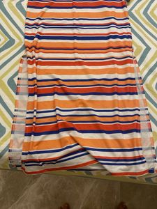 Striped Bodycon Dress with slit