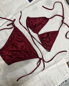 Burgundy Bikini Set