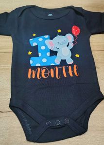 Cute 1 Month Baby Onesie