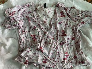 Floral Wrap Top