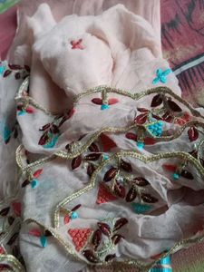 Peach Embroidered Kurta Set