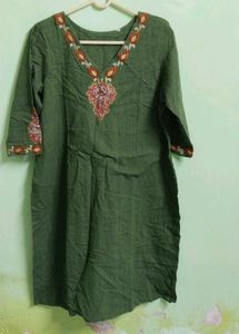 Dark Green Kurti For 99rs