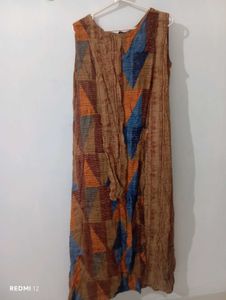 Patterned Sleeveless Dress
