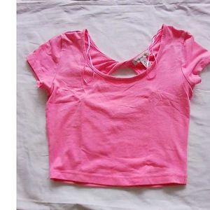 Pink Cropped Tee