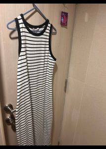 Striped Bodycon Midi Dress