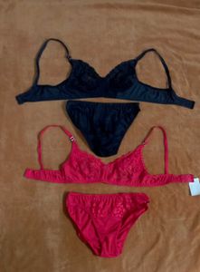 Combo 2 Bikini 👙 Set Very Beautiful Black And Re
