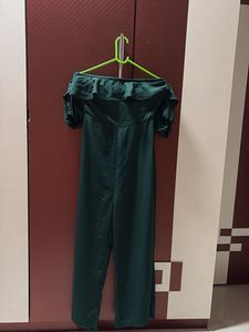 Green Off-Shoulder Jumpsuit