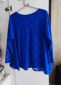 Blue Lace Top