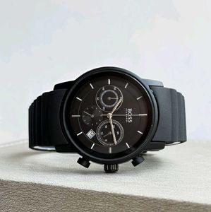 HUGO BOSS FIBRE BLACK BELT MENS PREMIUM WATCH
