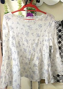 Floral Print Bell Sleeve Blouse