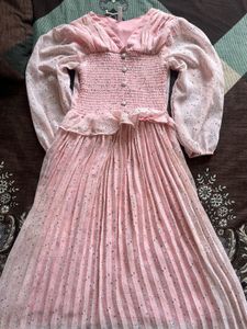 Pink Floral Smocked Mini Dress