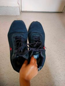 Sparx Black Lace-Up Sneakers
