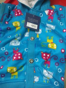 Three Pcs Woolen Cartoonprint Full Dress
