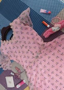 Pink Floral Mini Dress