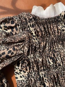 Stylish Leopard Print Party Wear Top