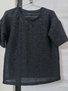 Textured Black Top