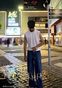 Ripped Wide-Leg Jeans