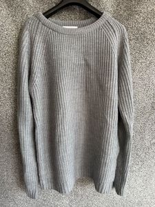 Gray Knit Pullover Sweater