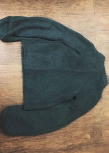 h&amp;m Teal Knit Sweater with bell sleeves