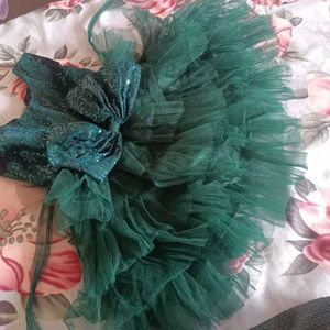 Green Sequin Tulle Dress