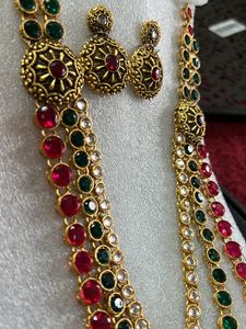 Zaveri Pearls Antique Gold Multi Layered Necklace