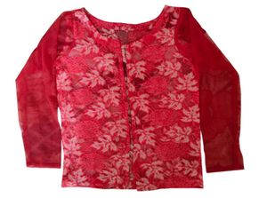 Designer Red Net Koti