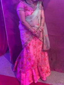 Pink Elegant Lengha And Dupatta