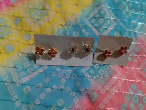 Set Of 3 Cute Stud Earrings 💞