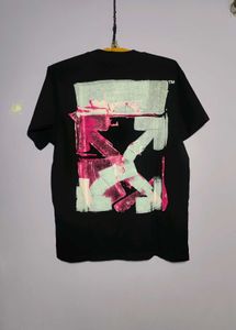 Off-White Arrow Pattern Round Neck Tee 'Black Whit