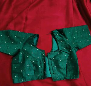 Elegant mint Green Saree with blouse