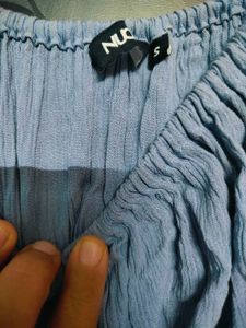 Off Shoulder Dusty Blue Dress Westside