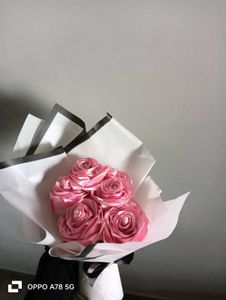 Satin Pink Flower Bouquet