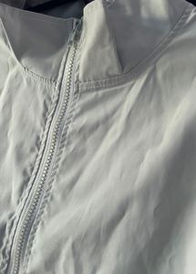 Light Gray Cropped Track Jacket