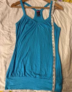 Blue Racerback Tank Top