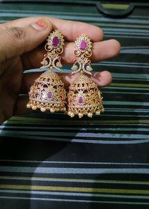 Big One Gram Gold Earrings