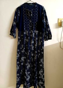 Navy Blue Anarkali women kurta