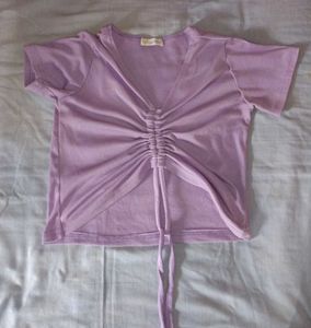 Trendy Lavender Crop Top