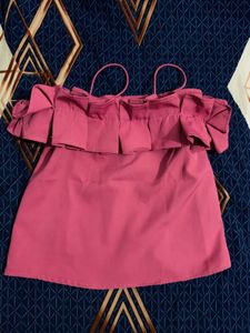 Pink Ruffle Top